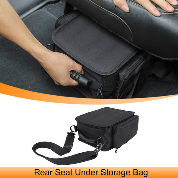 Car Under Seat Storage Bag Organizer for Jeep Wrangler JK JL 2007-2023 Gladiator JT Backseat Stowing Tidying Auto Accessories