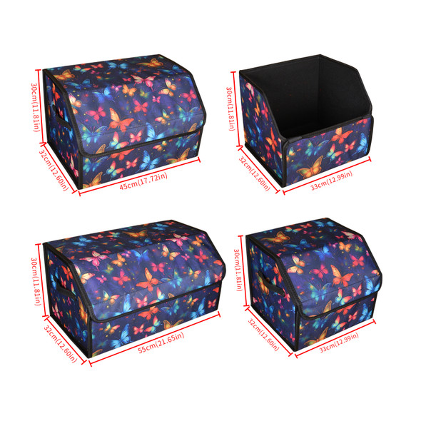 Car Trunk Organizer Box Folding Large Capacity Auto Multiuse Tools Storage Bag Stowing Tidying butterfly For Car Storage Box