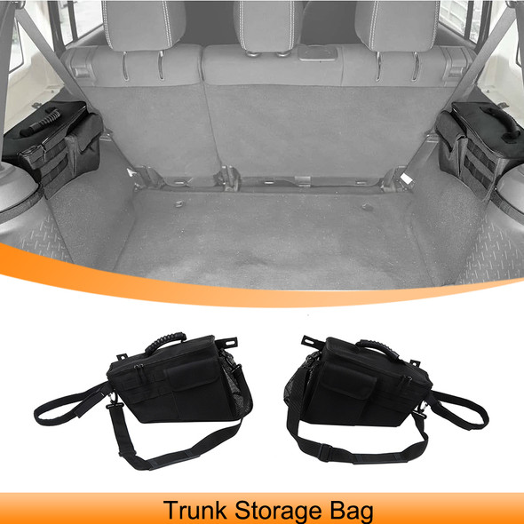 for Jeep Wrangler JK 2007-2017 JL 2018- 2023 4-Doors Car Trunk Cargo Storage Bag Organizer Stowing Tidying Interior Accessories
