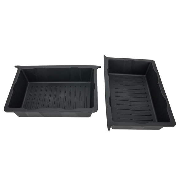 1/2pcs Vehicle TPE Under Seats Storage Box Organizer Trays Case Drawer For Tesla Model Y 2017-2023 40 X 12 X27cm Stowing Tidying