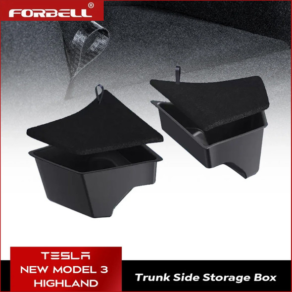 For 2021-23 Tesla Model Y RWD Car Trunk Side Storage Box Hollow Cover Organizer Flocking Mat Partition Board Stowing Tidying For 2021-23 Tesla Model Y RWD Car Trunk Side Storage Box Hollow Cover Organizer Flocking Mat Partition Board Stowing Tidying