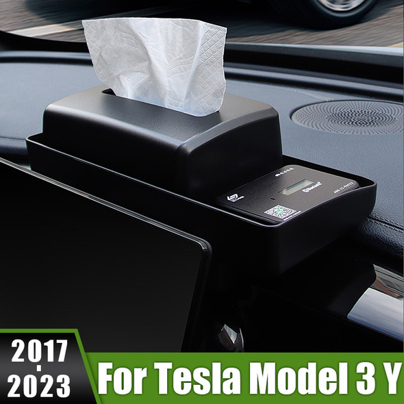 For Tesla Model 3 Y 2017 2018 2019 2020 2021 2022 2023 Car Dashboard Storage Box Center Console Tray Stowing Tidying Accessories