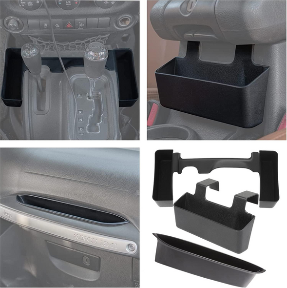 Car Gear Shift Storage Box Console Armrest Organizer Passenger Tray for Jeep Wrangler JK 2011-2017 Stowing Tidying Accessories