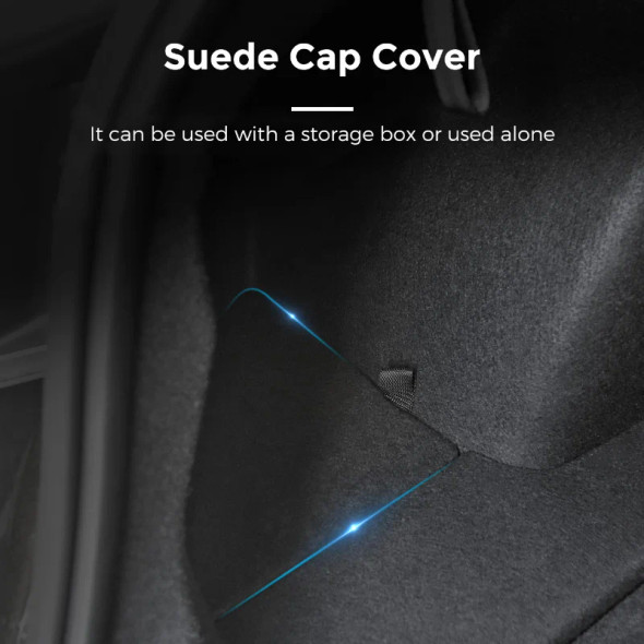 Car Trunk Side Storage Lid For Tesla Model Y 2018-2024 Hollow Cover Organizer Flocking Mat Partition Board Stowing Tidying Lid