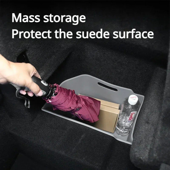 Trunk Side Storage Box for Tesla Model X 2023 Silicone Trunk Storage Organize Partition Stowing Tidying Car Interior Accessories