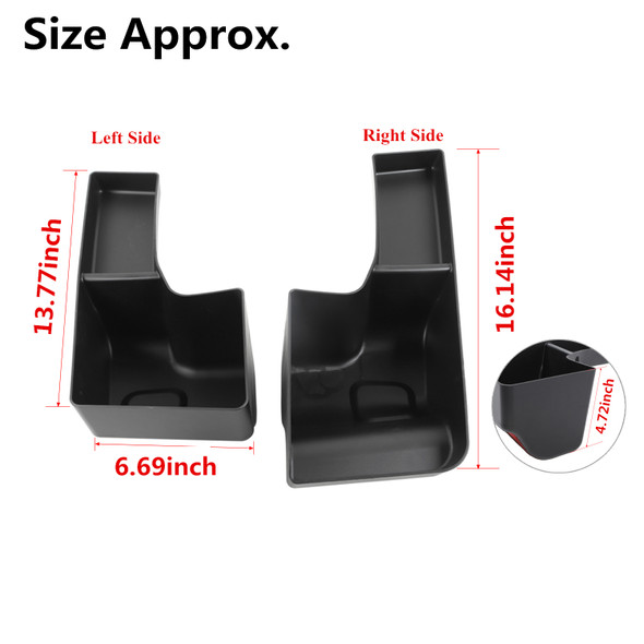Car Rear Trunk Side Storage Box Holder Organizer Tray for Jeep Wrangler JL 2018-2023 Black Interior Accessories Stowing Tidying