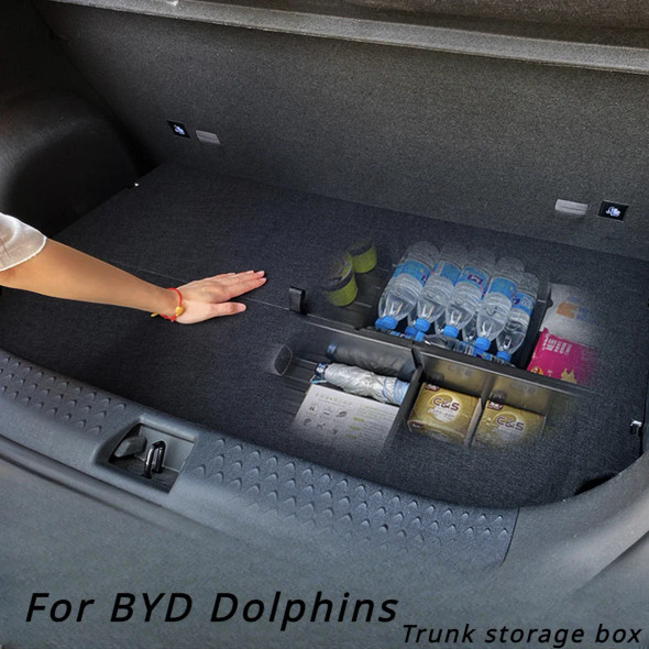 For BYD Dolphin 2022 2023 2024 Stowing Tidying Trunk Folding Storage Box Multi-function Box Auto Modificated Accessories