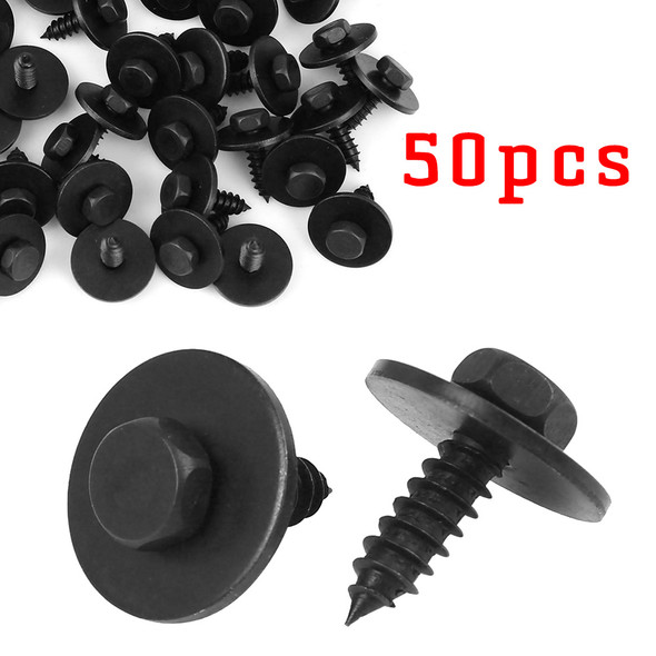 50pcs Auto Fastener Car Clips Screw Bolt Retainer Fender Liner Under Cover Screw For BMW 07147129160 Push Pin Clips