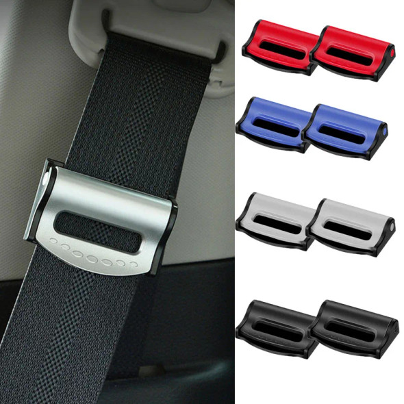 2PCS Car Safety Seat Belt Buckle Clip Seatbelt Stopper Adjuster Clip To Relax Shoulder Neck Car Strap Clips Car Accessories