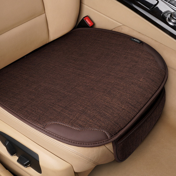 Car Seat Cover Front Breathable Flax Car Seat Protector Cushion Universal Chair Protect Covers Front Sseat Covers For Cars Woman