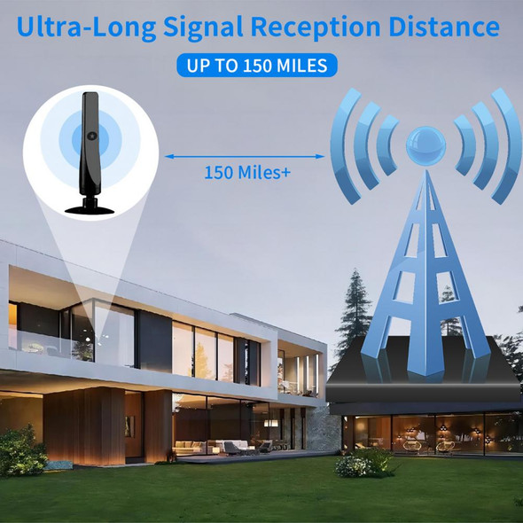 Digital Antenna with Amplifier Signal Booster Wide Range High Gain Low