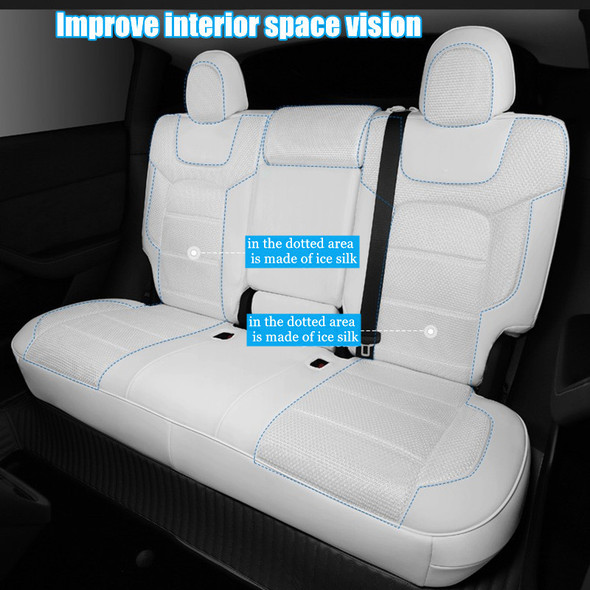 Ice Silk Car Seats Cover For Tesla Model 3 Y S Full Surround Style Coll Breathable New Cushion Customized Interior Accessories