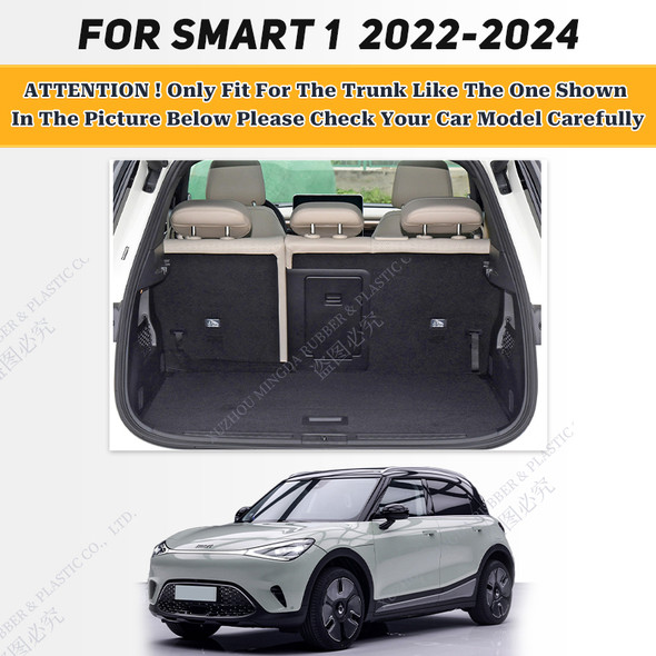 Wearing-Resistant Car Trunk Mat For Smart 1 2022 2023 2024 Car Floor Mats Custom Car Accessories Auto Interior Decoration