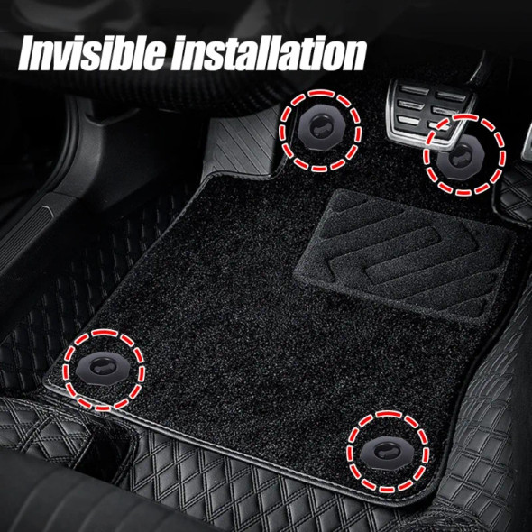 Car Floor Mat Clips Holder Grip Carpet Fixing Clamp Buckle Double Layer Foot Pad Rotary Auto Fastener Anti Skid Retainer Car Floor Mat Clips Holder Grip Carpet Fixing Clamp Buckle Double Layer Foot Pad Rotary Auto Fastener Anti Skid Retainer