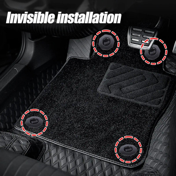 Car Floor Mat Clips Holder Grip Carpet Fixing Clamp Buckle Double Layer Foot Pad Rotary Auto Fastener Anti Skid Retainer