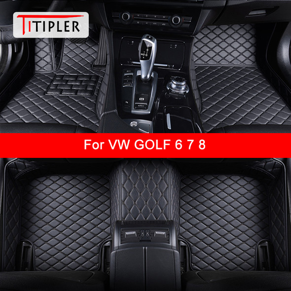 TITIPLER Custom Car Floor Mats For VW GOLF 6 7 8 2009-2023 Years Auto Accessories Foot Carpet