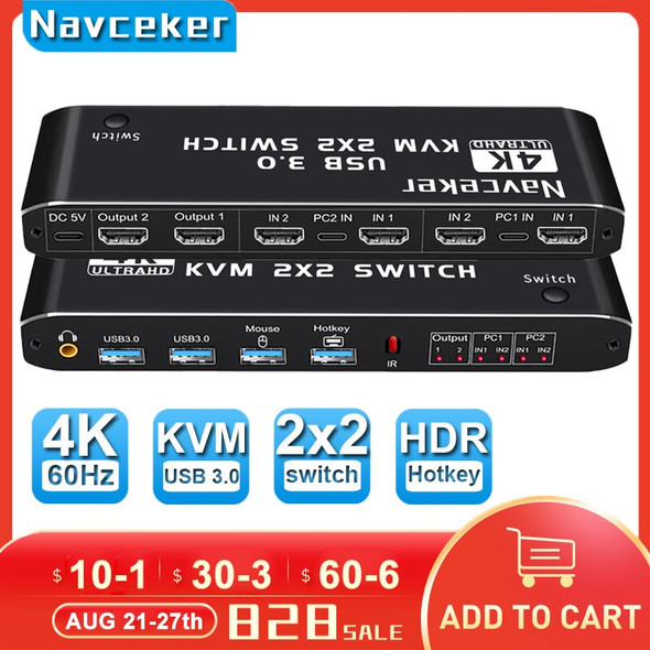 Kvm Hdmi Dual Monitor Usb 3.0 | Kvm Dual Monitor Switch Hdmi | Switch