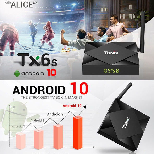 New Tx6s Android 10.0 4gb Ram 64gb Rom Allwinner H616 Quadcore Smart