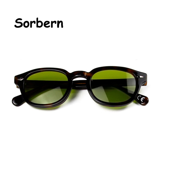 Small Medium Round Sunglasses For Men Green Tint Lens Brand Designer Acetate Vintage Shades For Women Vasos De Cristal UV400 Small Medium Round Sunglasses For Men Green Tint Lens Brand Designer Acetate Vintage Shades For Women Vasos De Cristal UV400