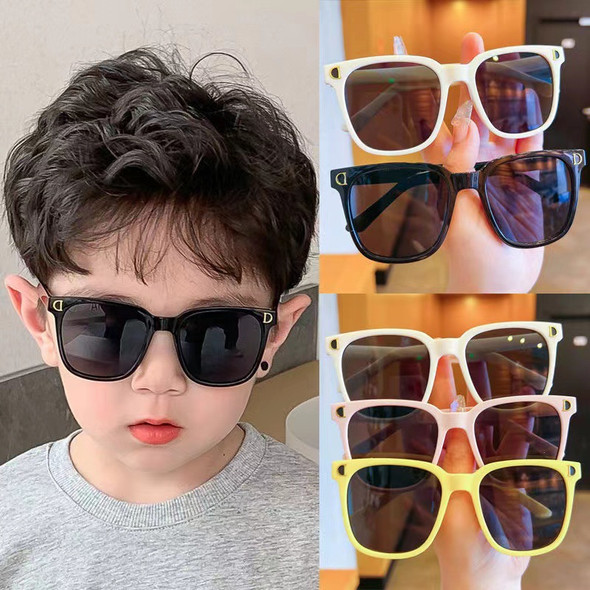 Children sunglasses 2023 fashion square kids Sunglasses boy girl Square goggles Baby travel glasses 6 colors optional UV400