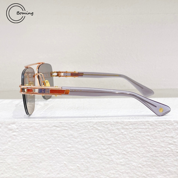 DTS138 acetate sunglasses men Double beam fashion High quality eyeglasses UV400 outdoor handmade women trendy SUN GLASSES