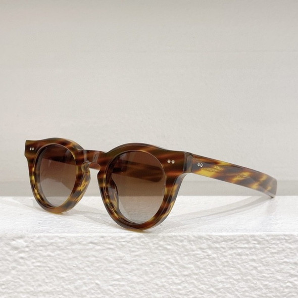Retro Thick frame Sunglasses for Women's Personality Ellipse Tortoiseshell Shaped Acetate Trendy Outdoor UV400 men's Sunglasses
