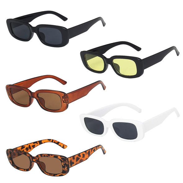 Retro Trendy Square Sunglasses Cycling Glasses Women Leopard Fashion Sunglasses Anti-UV Travel Fishing Hiking Eyewear