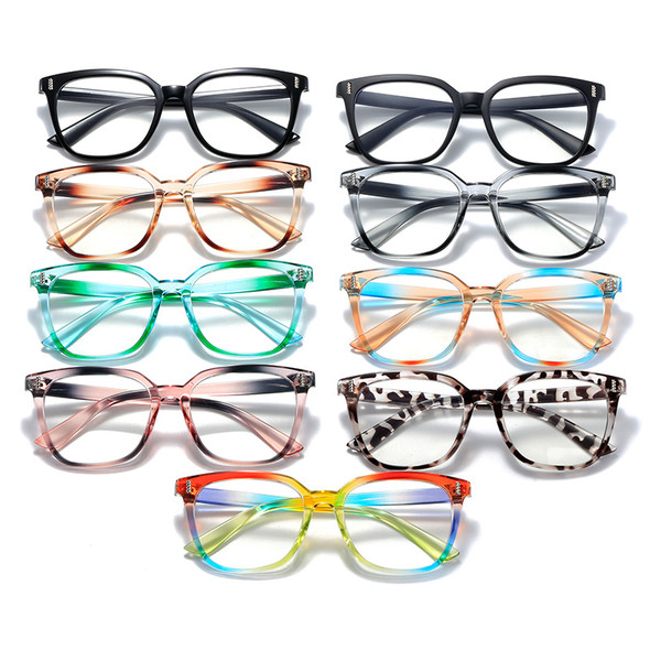 Fashion-Forward Colorful Glasses Women Vintage Rainbow Color Anti-Computer Radiation Eyewear Men Blue Blocking Glasses Frames