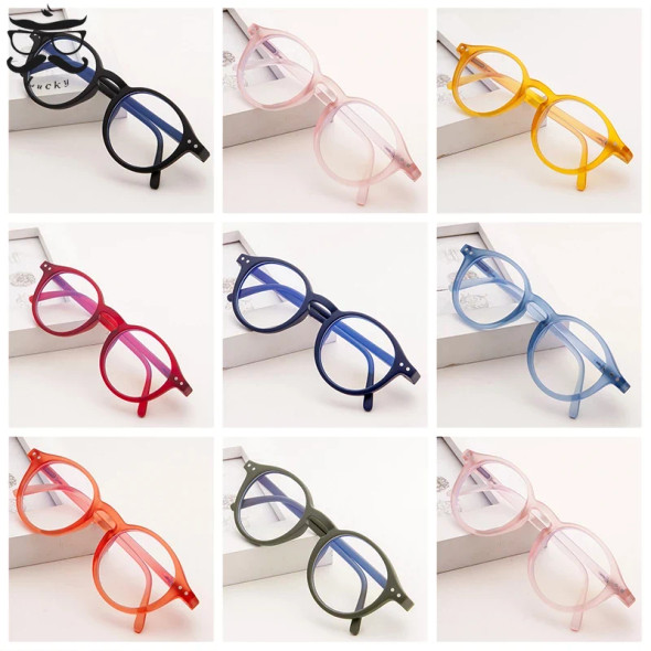 Fashion Kids Anti-blue Light Glasses Vintage Round Frame Boys Girls Computer Glasses Protection Eyeglasses Plain Glasses