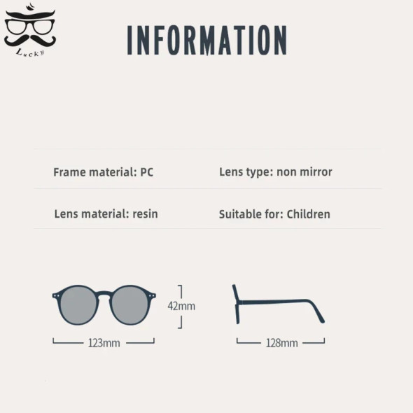 Fashion Kids Anti-blue Light Glasses Vintage Round Frame Boys Girls Computer Glasses Protection Eyeglasses Plain Glasses