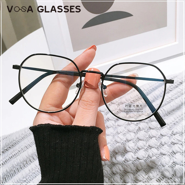 Fashion Blue Light Blocking Glasses Women Men Trendy Office Computer Goggles Anti Blue Rays Glasses Classic Metal Frame Eyewear