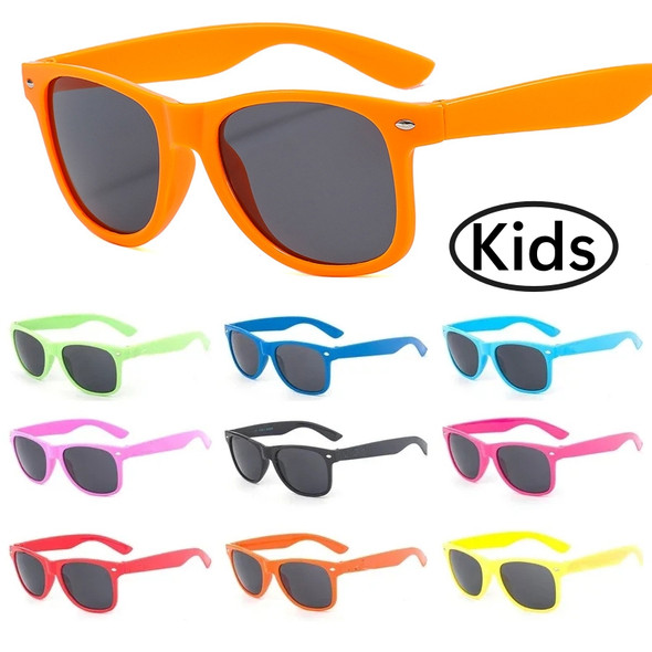 12 Colors Trendy New Children Sunglasses Fashion Square Outdoor Goggle Shades for Kids Boys Girls UV Preotection Sun Glasses