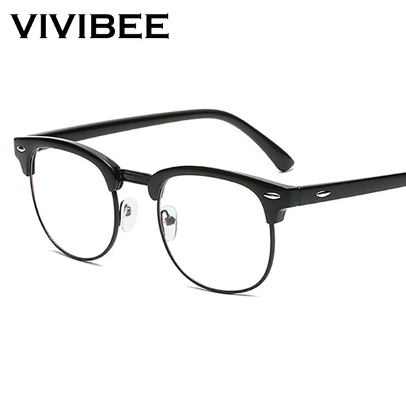 2024 Classic Transparent Frame Semi Rimless Blue Light Blockin Glasses Men Square Anti Blue Ray Eyeglasses Computer Women Gaming