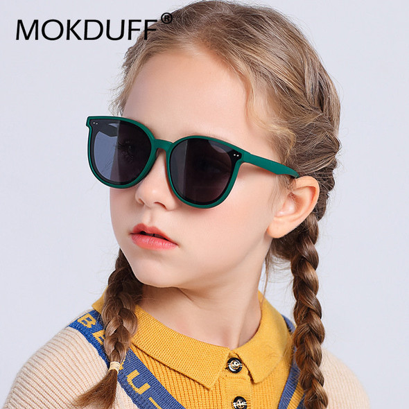 3-12 Years Kids Polarized Sunglasses Boys' Cool Girls Soft TPEE Frame Cat Eye Design Fashion Sun UV400 Protection Oval Glasses