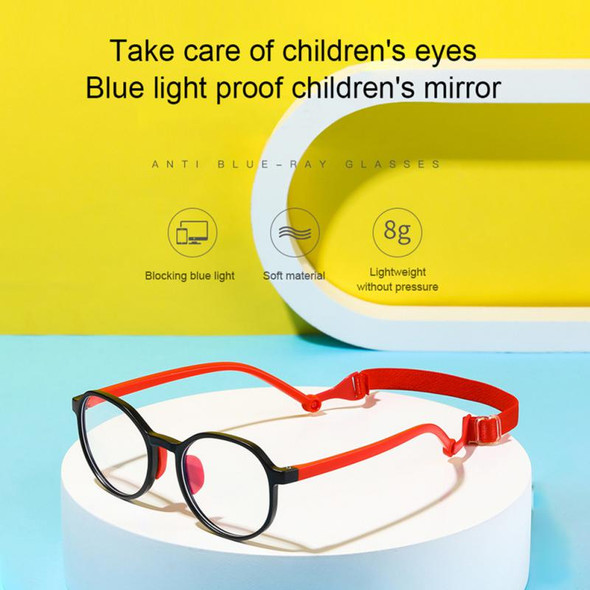 2022 Round Frame TR Anti-blue Glasses Wholesale Plain Glasses Children Radiation Protection For Kid Computer Phone Online Course