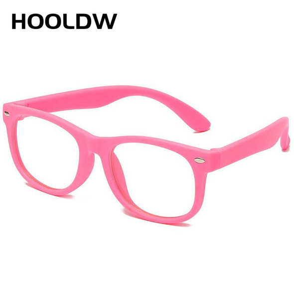 HOOLDW Blue Light Kids Glasses Boy Girls Computer Clear Blocking Anti Reflective Eyeglasses Children Optical Frame Eyewear UV400