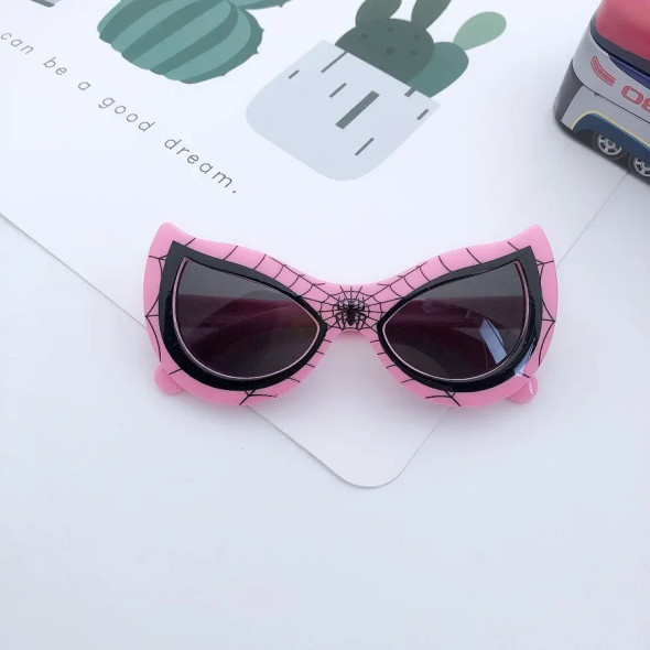 WINFUL Kids Spider Sunglasses Boy Girl Cat Eye Flexible Sun Glasses UV400 Anti UVA UVB Sunshades Outdoor Goggles