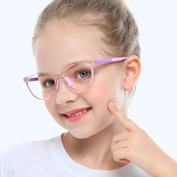 Blue Light Blocking Glasses for Kids Computer Glasses TR90 Frame Clear Lens Girl Boy Video Gaming Children Safety Eyewear