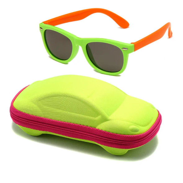 Kids Silicone Round Sunglasses Classic UV400 Eyewear for Boys Girls Computer Goggles Children Sunglasses UV Protection Eyewear