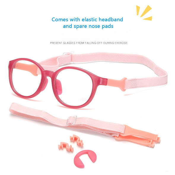 Zilead Kids Computer Glasses Anti Blue Light Blocking Sports Non-slip Goggles Silicone Frame Eyeglasses Child Boys Girls Eyewear