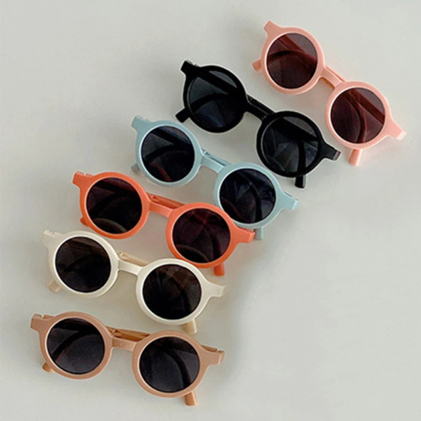 Foldable Kids Sunglasses Girls Boy Children Sun Glasses Round Street Beat Eyeglasses Cute Baby Shades Eyewears