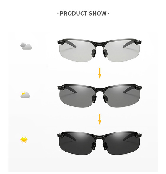 Photochromic Sunglasses Men Polarized Driving Chameleon Glasses Male Change Color Sun Glasses Day Night Vision Driver's Eyewear Photochromic Sunglasses Men Polarized Driving Chameleon Glasses Male Change Color Sun Glasses Day Night Vision Driver's Eyewear