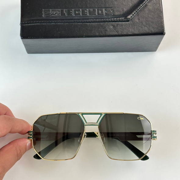 Authentic CAZAL MOD9105 Luxury Designer Business Men Women Sun Glasses Alloy Frame Gradient Green Lenses Male Couple Eyewear