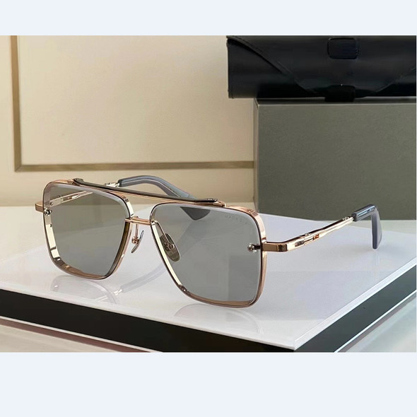 Original Premium Casual Gold Metal Frame Square Men Eyewear Polarized Vintage Business Fashion MACH SIX Women Unisex Sun Glasses