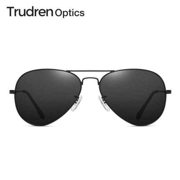 Trudren Unisex Classic Aviation Polarized Sunglasses Stainless Steel Pilot Sun Glasses for Men Women Ultra Slim Sunglass RB3025