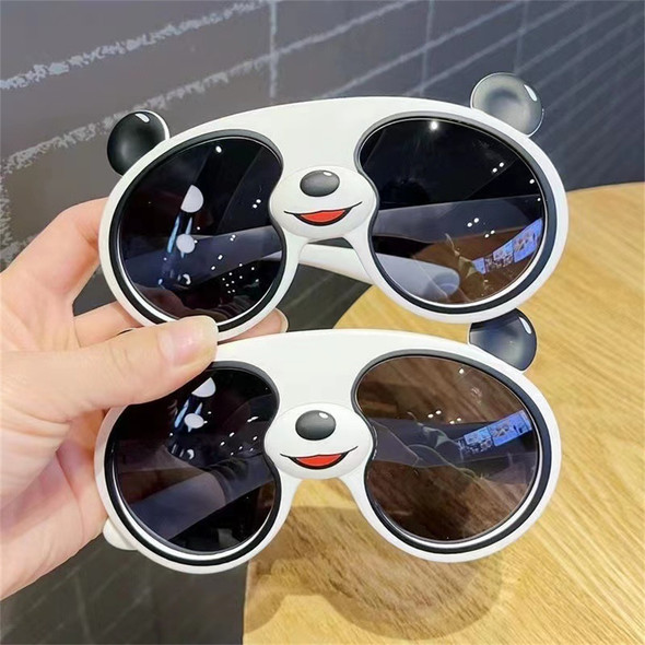 Funny Panda Sunglasses Cute Cartoon Children's Sun Glasses For Boys Girls Silicone Outdoor UV400 Shades Protection Eyeglasses