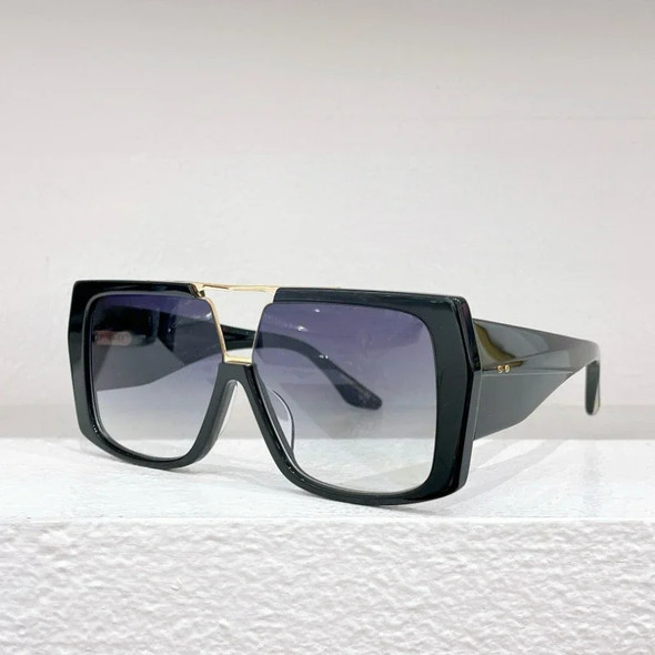 New Square Large frame Sunglasses Women's advanced Sense Acetate Hand-made Double beam Outdoor UV400 Men's Fashion Sunglasses