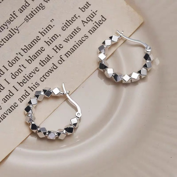 925 Sterling Silver Hot Sale hoop Earrings Simple Temperament Exquisite Hot Semale Sexy Jewelry Gift