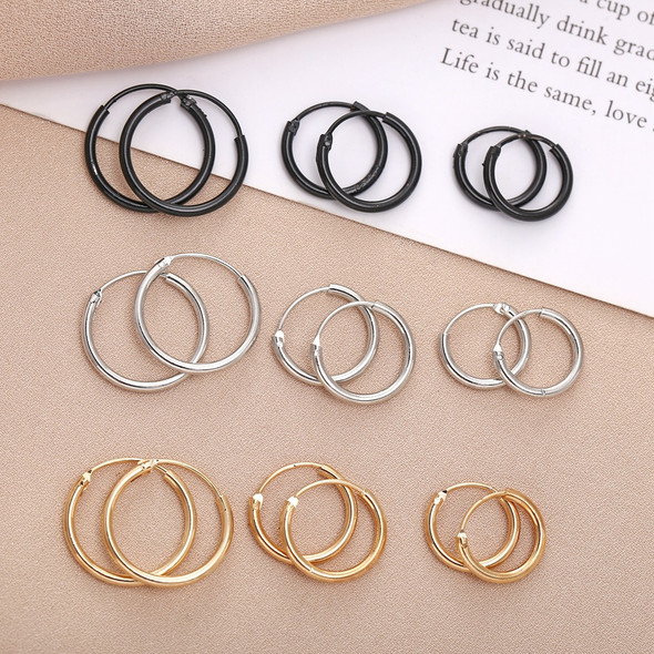 2021 New Vintage Rose Gold Color Multiple Dangle Small Circle Hoop Earrings for Women серьги Jewelry Steampunk Ear Clip Gift