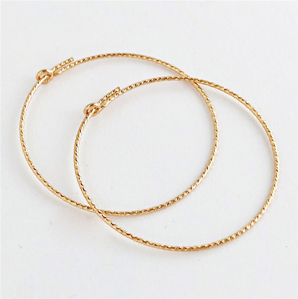 14K Gold Filled Sparkle Hoop Earrings Gold Jewelry Gold Hoop Earrings Brincos Pendientes Oorbellen Boho Women Earrings